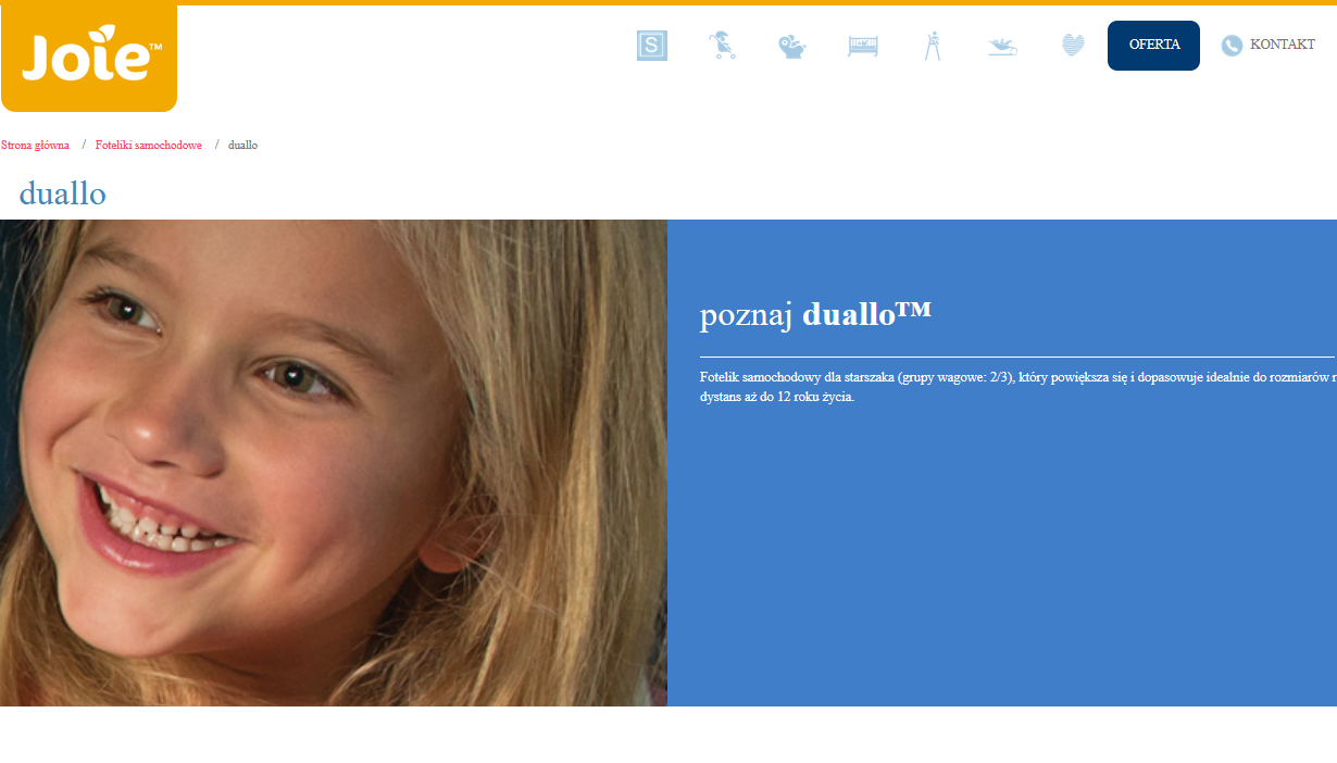 Wdrożenie treści oraz grafiki – sklep internetowy z wózkami dla dzieci