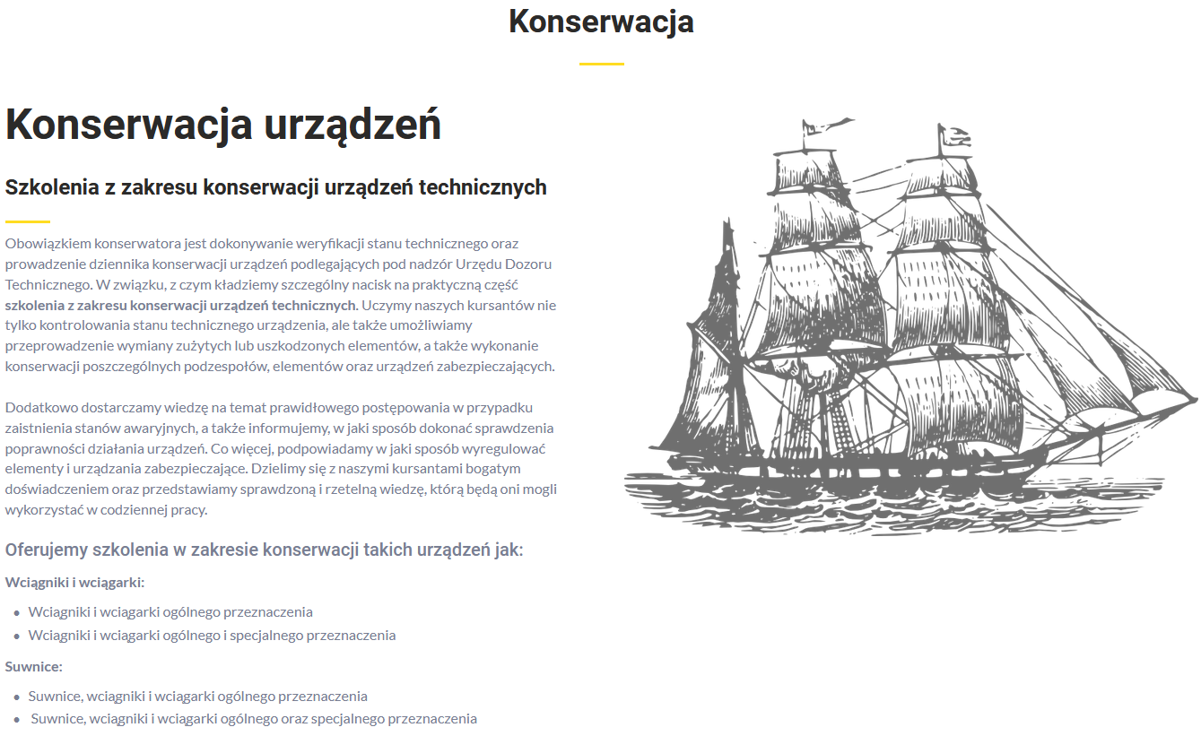 tekstyseo.com- treści na stronę szkolenia oraz konserwacja UTB