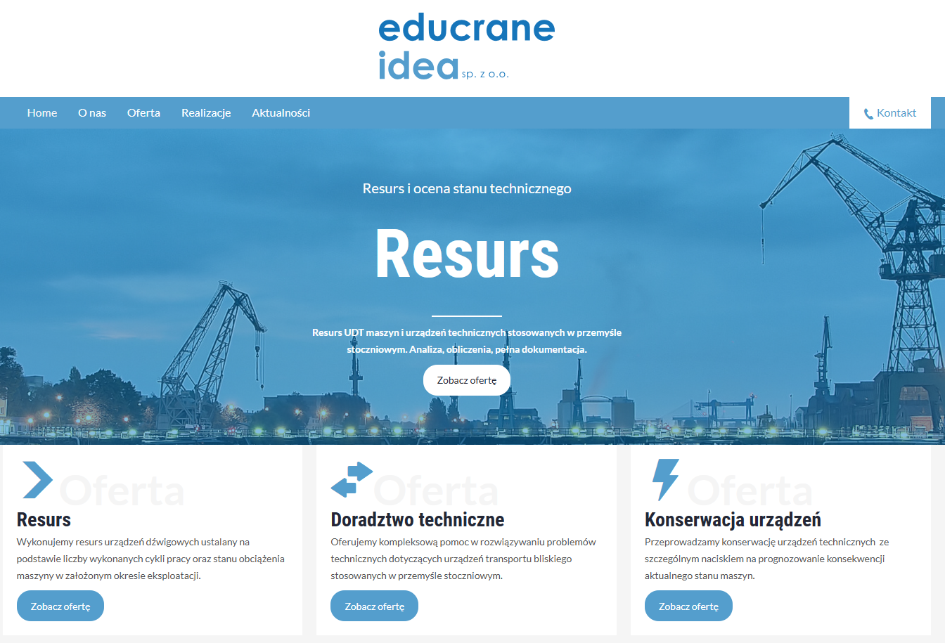 Urządzenia stoczniowe – resurs, modernizacja, konserwacja, doradztwo – treści na stronę